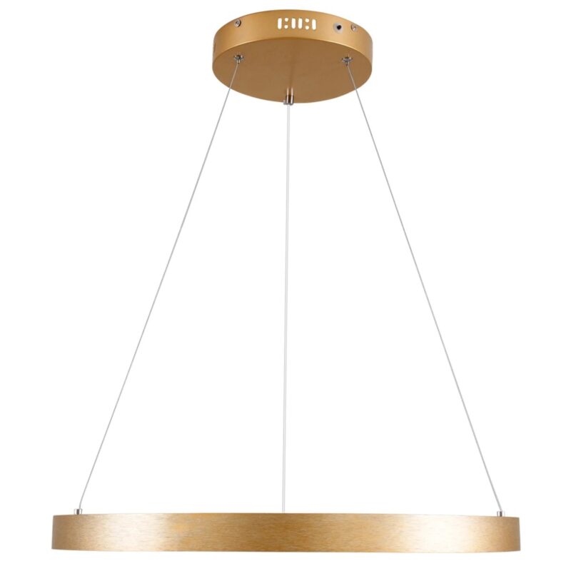 kelvo® NEMESIS KLV-101-0210 Κρεμαστό Φωτιστικό Οροφής LED 45W 4500lm 180° AC 220-240V IP20 Ρυθμιζόμενο Λευκό CCT με Χειριστήριο από 2700K έως 6000K Dimmable – Lumileds SMD Chip – Χρυσό Πλατίνα – Μ60 x Π60 x Υ4cm – 3 Χρόνια Εγγύηση