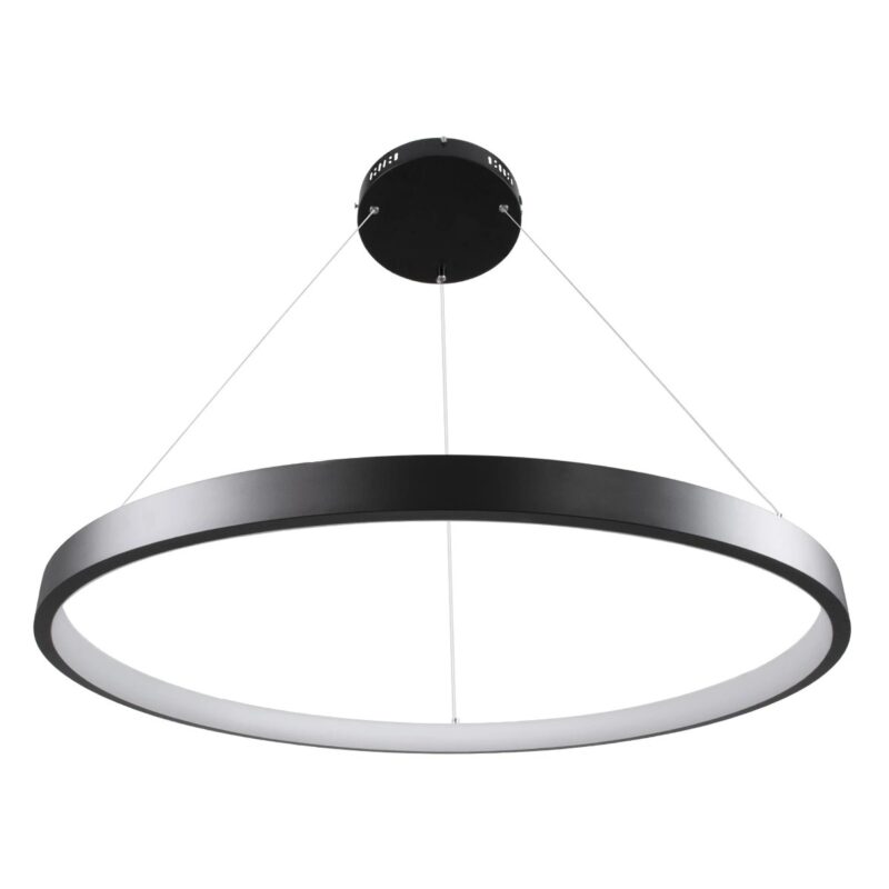 kelvo® NEMESIS KLV-101-0211 Κρεμαστό Φωτιστικό Οροφής LED 67W 6700lm 180° AC 220-240V IP20 Ρυθμιζόμενο Λευκό CCT με Χειριστήριο από 2700K έως 6000K Dimmable – Lumileds SMD Chip – Μαύρο Ματ – Μ80 x Π80 x Υ4cm – 3 Χρόνια Εγγύηση