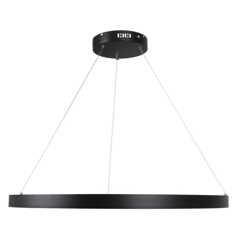 kelvo® NEMESIS KLV-101-0211 Κρεμαστό Φωτιστικό Οροφής LED 67W 6700lm 180° AC 220-240V IP20 Ρυθμιζόμενο Λευκό CCT με Χειριστήριο από 2700K έως 6000K Dimmable – Lumileds SMD Chip – Μαύρο Ματ – Μ80 x Π80 x Υ4cm – 3 Χρόνια Εγγύηση