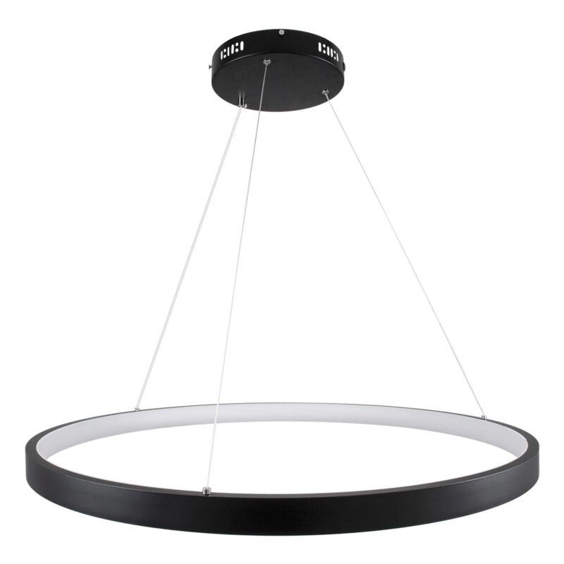 kelvo® NEMESIS KLV-101-0211 Κρεμαστό Φωτιστικό Οροφής LED 67W 6700lm 180° AC 220-240V IP20 Ρυθμιζόμενο Λευκό CCT με Χειριστήριο από 2700K έως 6000K Dimmable – Lumileds SMD Chip – Μαύρο Ματ – Μ80 x Π80 x Υ4cm – 3 Χρόνια Εγγύηση