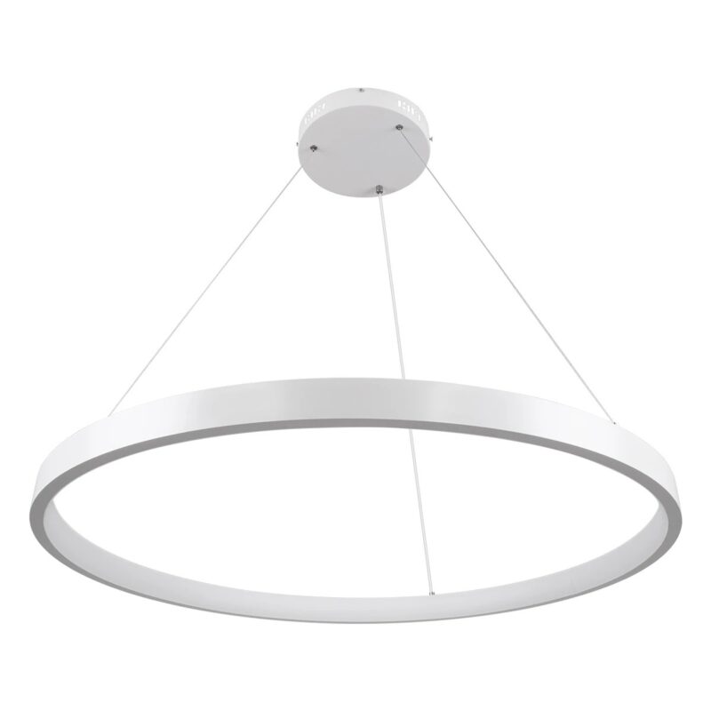 kelvo® NEMESIS KLV-101-0212 Κρεμαστό Φωτιστικό Οροφής LED 67W 6700lm 180° AC 220-240V IP20 Ρυθμιζόμενο Λευκό CCT με Χειριστήριο από 2700K έως 6000K Dimmable – Lumileds SMD Chip – Λευκό Ματ – Μ80 x Π80 x Υ4cm – 3 Χρόνια Εγγύηση
