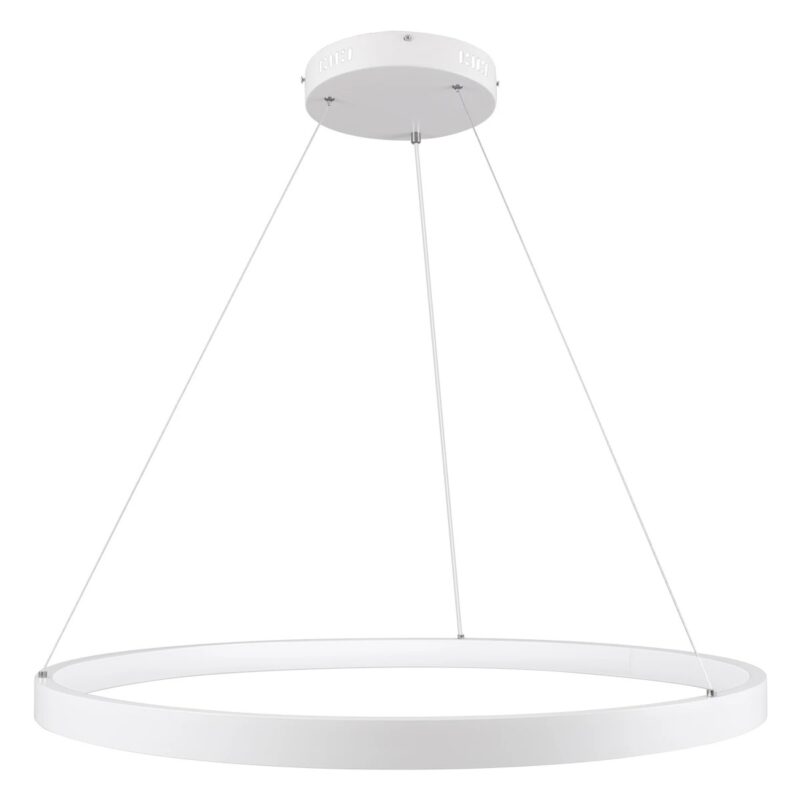 kelvo® NEMESIS KLV-101-0212 Κρεμαστό Φωτιστικό Οροφής LED 67W 6700lm 180° AC 220-240V IP20 Ρυθμιζόμενο Λευκό CCT με Χειριστήριο από 2700K έως 6000K Dimmable – Lumileds SMD Chip – Λευκό Ματ – Μ80 x Π80 x Υ4cm – 3 Χρόνια Εγγύηση