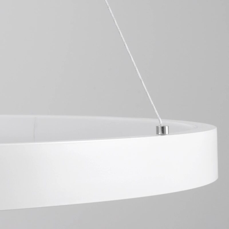 kelvo® NEMESIS KLV-101-0212 Κρεμαστό Φωτιστικό Οροφής LED 67W 6700lm 180° AC 220-240V IP20 Ρυθμιζόμενο Λευκό CCT με Χειριστήριο από 2700K έως 6000K Dimmable – Lumileds SMD Chip – Λευκό Ματ – Μ80 x Π80 x Υ4cm – 3 Χρόνια Εγγύηση