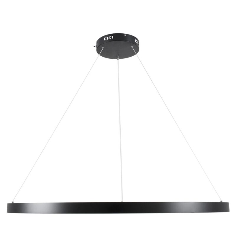 kelvo® NEMESIS KLV-101-0214 Κρεμαστό Φωτιστικό Οροφής LED 75W 7500lm 180° AC 220-240V IP20 Ρυθμιζόμενο Λευκό CCT με Χειριστήριο από 2700K έως 6000K Dimmable – Lumileds SMD Chip – Μαύρο Ματ – Μ100 x Π100 x Υ4cm – 3 Χρόνια Εγγύηση