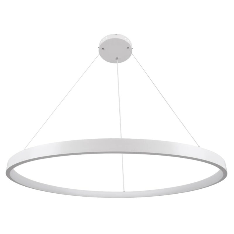 kelvo® NEMESIS KLV-101-0215 Κρεμαστό Φωτιστικό Οροφής LED 75W 7500lm 180° AC 220-240V IP20 Ρυθμιζόμενο Λευκό CCT με Χειριστήριο από 2700K έως 6000K Dimmable – Lumileds SMD Chip – Λευκό Ματ – Μ100 x Π100 x Υ4cm – 3 Χρόνια Εγγύηση
