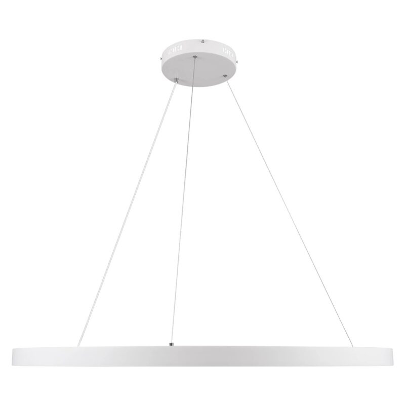 kelvo® NEMESIS KLV-101-0215 Κρεμαστό Φωτιστικό Οροφής LED 75W 7500lm 180° AC 220-240V IP20 Ρυθμιζόμενο Λευκό CCT με Χειριστήριο από 2700K έως 6000K Dimmable – Lumileds SMD Chip – Λευκό Ματ – Μ100 x Π100 x Υ4cm – 3 Χρόνια Εγγύηση