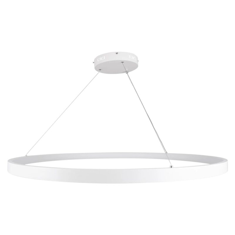 kelvo® NEMESIS KLV-101-0215 Κρεμαστό Φωτιστικό Οροφής LED 75W 7500lm 180° AC 220-240V IP20 Ρυθμιζόμενο Λευκό CCT με Χειριστήριο από 2700K έως 6000K Dimmable – Lumileds SMD Chip – Λευκό Ματ – Μ100 x Π100 x Υ4cm – 3 Χρόνια Εγγύηση