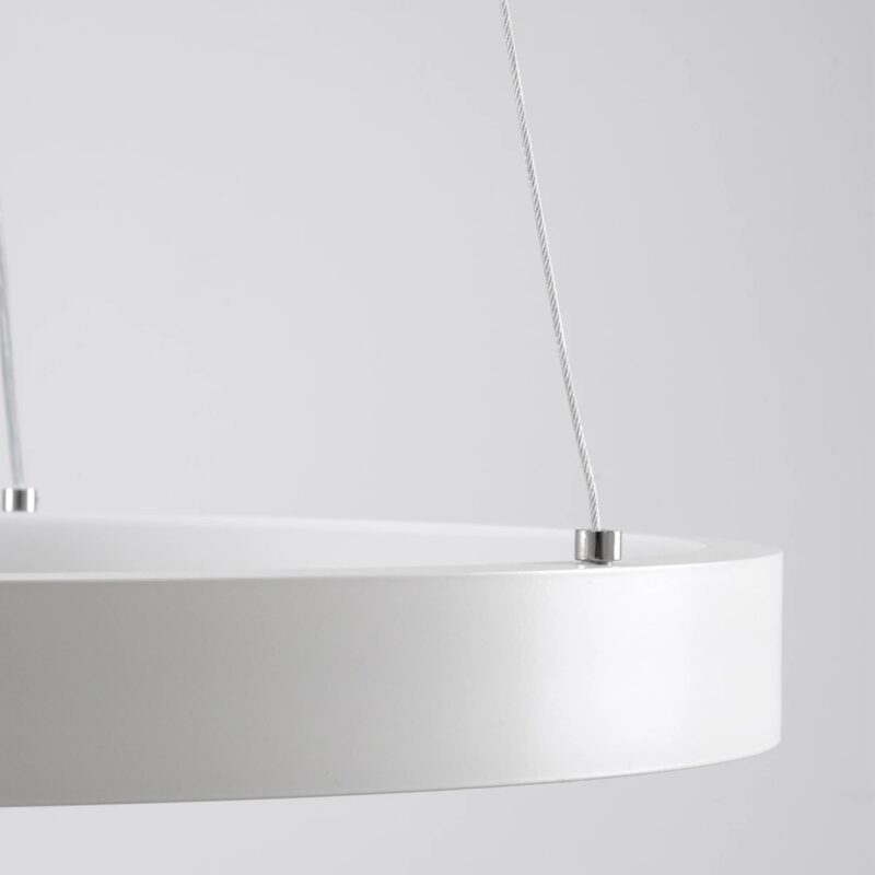 kelvo® NEMESIS KLV-101-0215 Κρεμαστό Φωτιστικό Οροφής LED 75W 7500lm 180° AC 220-240V IP20 Ρυθμιζόμενο Λευκό CCT με Χειριστήριο από 2700K έως 6000K Dimmable – Lumileds SMD Chip – Λευκό Ματ – Μ100 x Π100 x Υ4cm – 3 Χρόνια Εγγύηση