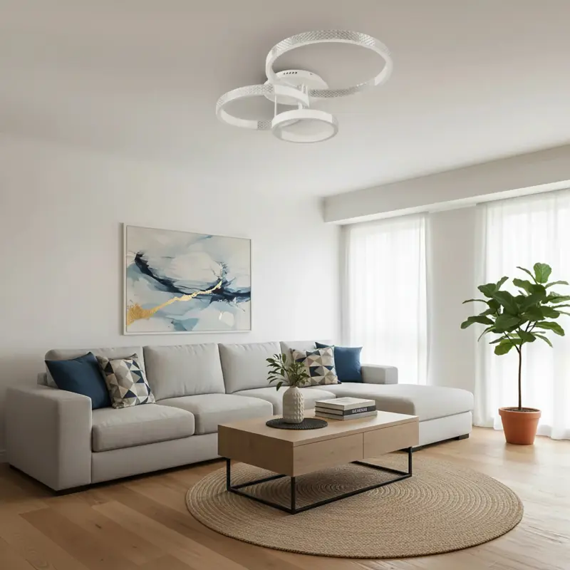 kelvo® DIAMOND KLV-101-0227 Φωτιστικό Οροφής LED 100W 10000lm 360° AC 220-240V IP20 Ρυθμιζόμενο Λευκό CCT με Χειριστήριο από 2700K έως 6000K Dimmable – Lumileds SMD Chip – Λευκό Ματ – Μ80 x Π50 x Υ20cm – 3 Χρόνια Εγγύηση