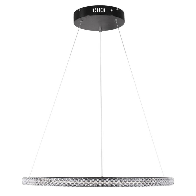 kelvo® DIAMOND KLV-101-0229 Κρεμαστό Φωτιστικό Οροφής LED 45W 4500lm 180° AC 220-240V IP20 Ρυθμιζόμενο Λευκό CCT με Χειριστήριο από 2700K έως 6000K Dimmable – Lumileds SMD Chip – Μαύρο Ματ – Μ60 x Π60 x Υ3cm – 3 Χρόνια Εγγύηση