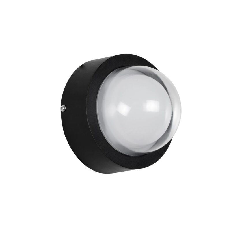 kelvo® NEXA KLV-101-0248 Φωτιστικό Τοίχου / Απλίκα LED 6W 600lm 180° AC 220-240V Αδιάβροχο IP65 Θερμό Λευκό 2700K – Sanan SMD Chip & TÜV SÜD Driver – Μαύρο Ματ – Μ11 x Π8.5 x Υ11cm – 5 Χρόνια Εγγύηση