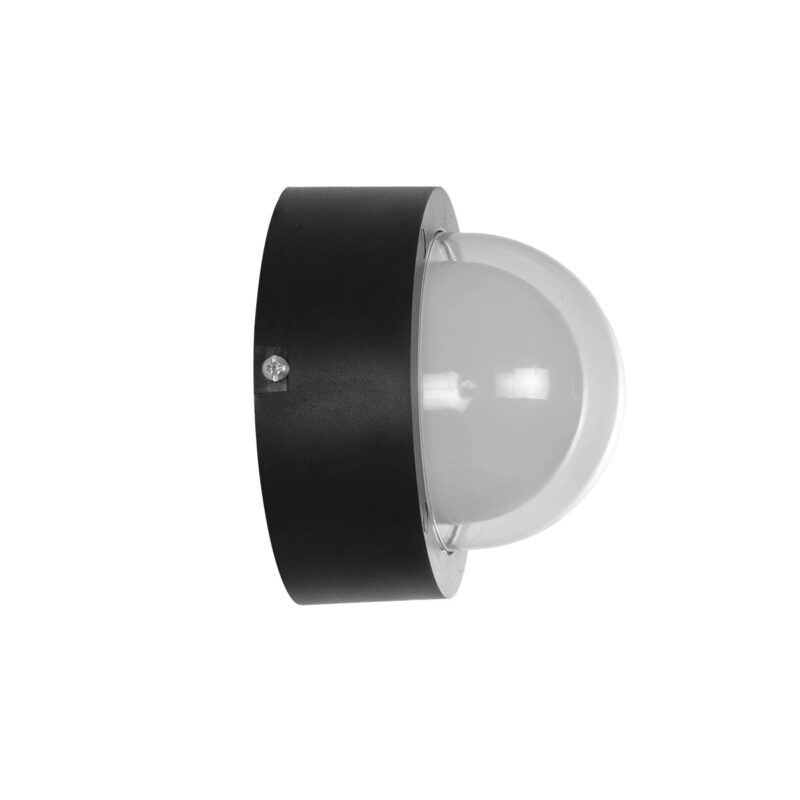 kelvo® NEXA KLV-101-0248 Φωτιστικό Τοίχου / Απλίκα LED 6W 600lm 180° AC 220-240V Αδιάβροχο IP65 Θερμό Λευκό 2700K – Sanan SMD Chip & TÜV SÜD Driver – Μαύρο Ματ – Μ11 x Π8.5 x Υ11cm – 5 Χρόνια Εγγύηση