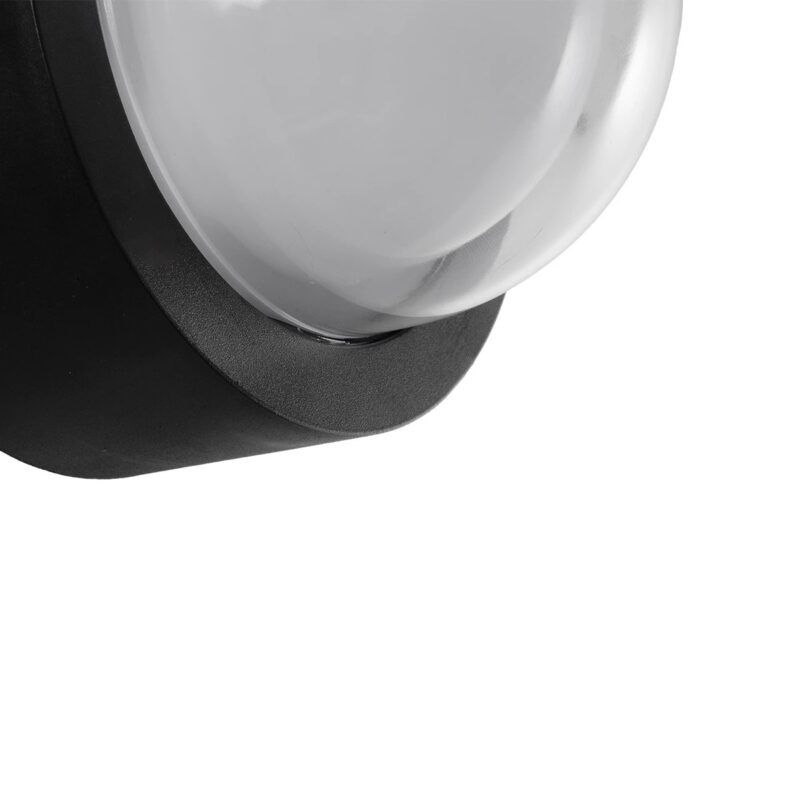 kelvo® NEXA KLV-101-0248 Φωτιστικό Τοίχου / Απλίκα LED 6W 600lm 180° AC 220-240V Αδιάβροχο IP65 Θερμό Λευκό 2700K – Sanan SMD Chip & TÜV SÜD Driver – Μαύρο Ματ – Μ11 x Π8.5 x Υ11cm – 5 Χρόνια Εγγύηση