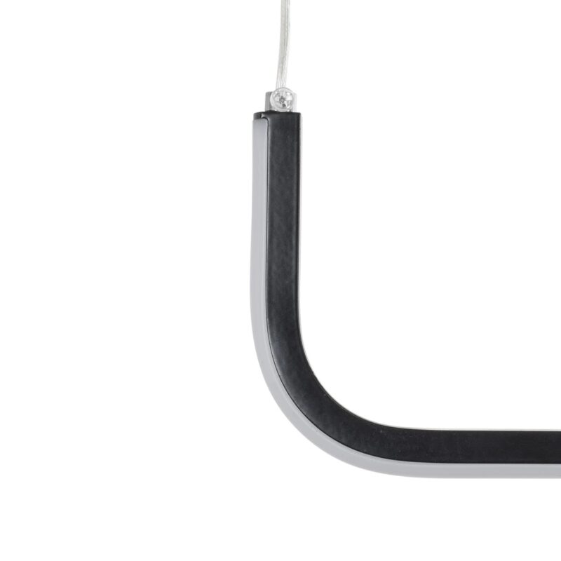 kelvo® LINARIA KLV-101-0255 Κρεμαστό Φωτιστικό Οροφής LED 36W 3600lm 180° AC 220-240V IP20 Ρυθμιζόμενο Λευκό CCT με Χειριστήριο από 2700K έως 6000K Dimmable – Lumileds SMD Chip – Μαύρο Ματ – Μ120 x Π2 x Υ10cm – 3 Χρόνια Εγγύηση