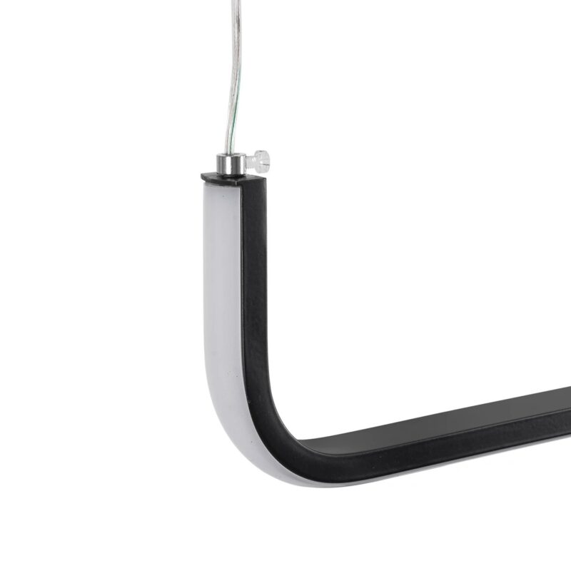 kelvo® LINARIA KLV-101-0258-V2 Κρεμαστό Φωτιστικό Οροφής LED 72W 7200lm 180° AC 220-240V IP20 Ρυθμιζόμενο Λευκό CCT με Χειριστήριο από 2700K έως 6000K Dimmable – Lumileds SMD Chip – Μαύρο Ματ – Μ220 x Π4 x Υ25cm – 3 Χρόνια Εγγύηση