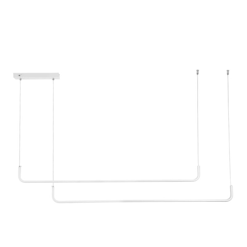 kelvo® LINARIA KLV-101-0259 Κρεμαστό Φωτιστικό Οροφής LED 72W 7200lm 180° AC 220-240V IP20 Ρυθμιζόμενο Λευκό CCT με Χειριστήριο από 2700K έως 6000K Dimmable – Lumileds SMD Chip – Λευκό Ματ – Μ130 x Π4 x Υ25cm – 3 Χρόνια Εγγύηση