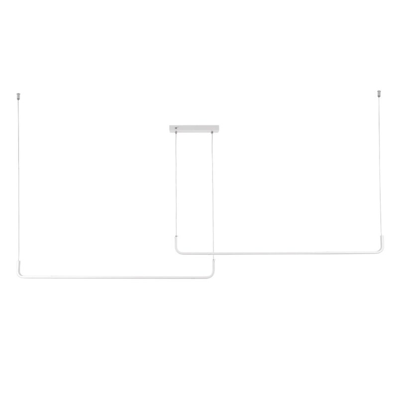 kelvo® LINARIA KLV-101-0259 Κρεμαστό Φωτιστικό Οροφής LED 72W 7200lm 180° AC 220-240V IP20 Ρυθμιζόμενο Λευκό CCT με Χειριστήριο από 2700K έως 6000K Dimmable – Lumileds SMD Chip – Λευκό Ματ – Μ130 x Π4 x Υ25cm – 3 Χρόνια Εγγύηση