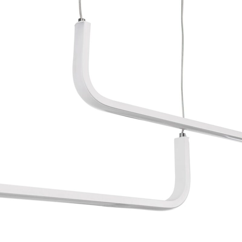 kelvo® LINARIA KLV-101-0259 Κρεμαστό Φωτιστικό Οροφής LED 72W 7200lm 180° AC 220-240V IP20 Ρυθμιζόμενο Λευκό CCT με Χειριστήριο από 2700K έως 6000K Dimmable – Lumileds SMD Chip – Λευκό Ματ – Μ130 x Π4 x Υ25cm – 3 Χρόνια Εγγύηση