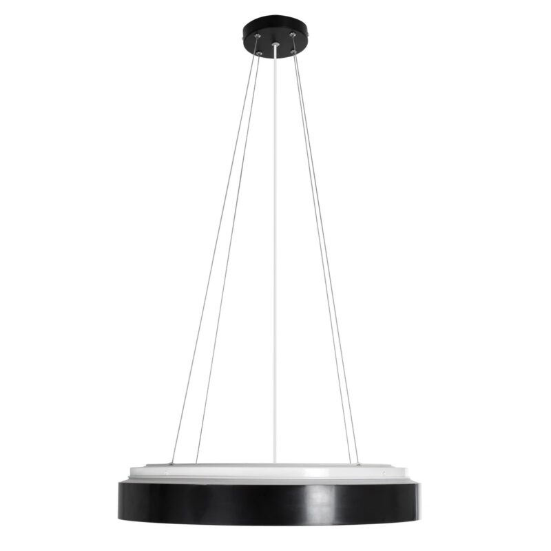 kelvo® BARCHETTA KLV-101-0265 Κρεμαστό Φωτιστικό Οροφής LED 72W 7200lm 120° AC 220-240V IP20 Ρυθμιζόμενο Λευκό CCT με Χειριστήριο από 2700K έως 6000K Dimmable – Lumileds SMD Chip – Μαύρο Ματ – Μ48 x Π48 x Υ8.2cm – 3 Χρόνια Εγγύηση