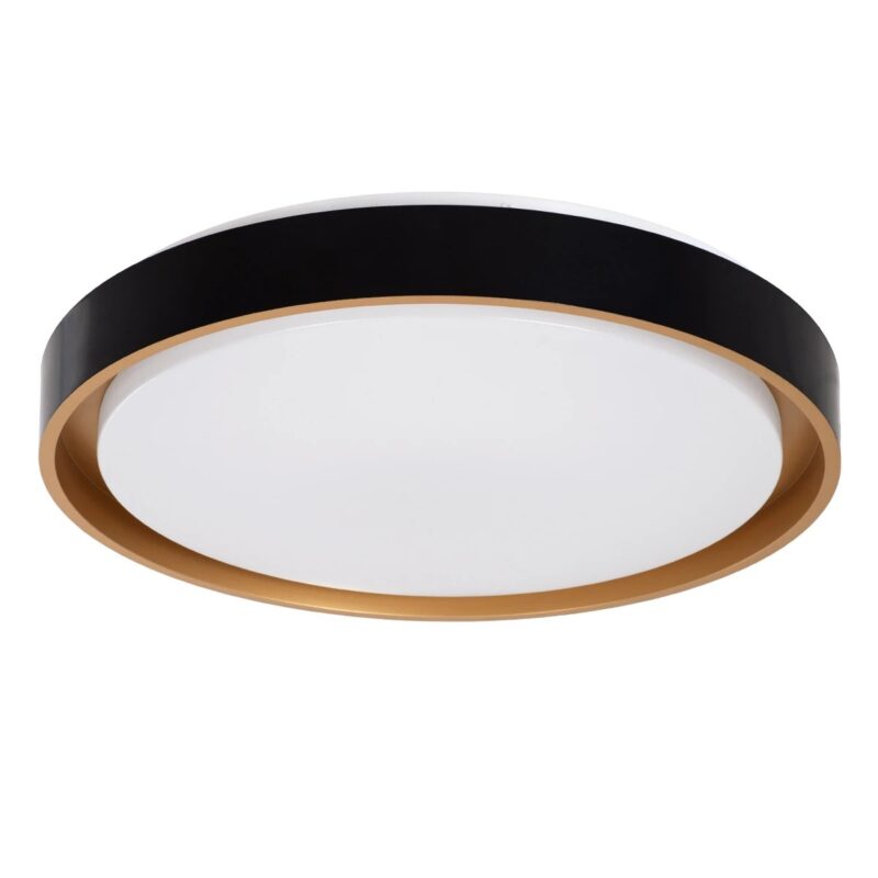 kelvo® BARCHETTA KLV-101-0266-V2 Φωτιστικό Οροφής LED 72W 7200lm 120° AC 220-240V IP20 Ρυθμιζόμενο Λευκό CCT με Χειριστήριο από 2700K έως 6000K Dimmable – Lumileds SMD Chip – Μαύρο & Σαμπανιζέ Χρυσό Ματ – Μ48 x Π48 x Υ8.2cm – 3 Χρόνια Εγγύηση