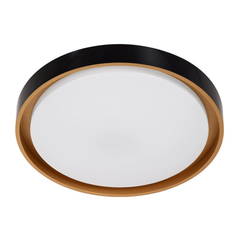 kelvo® BARCHETTA KLV-101-0266-V2 Φωτιστικό Οροφής LED 72W 7200lm 120° AC 220-240V IP20 Ρυθμιζόμενο Λευκό CCT με Χειριστήριο από 2700K έως 6000K Dimmable – Lumileds SMD Chip – Μαύρο & Σαμπανιζέ Χρυσό Ματ – Μ48 x Π48 x Υ8.2cm – 3 Χρόνια Εγγύηση