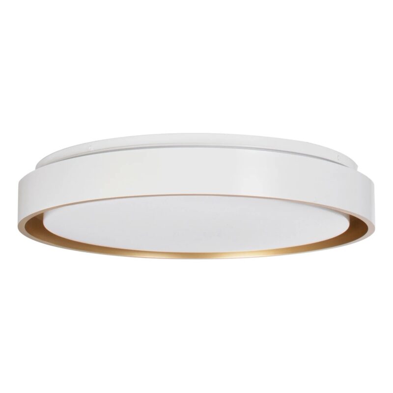 kelvo® BARCHETTA KLV-101-0267-V2 Φωτιστικό Οροφής LED 72W 7200lm 120° AC 220-240V IP20 Ρυθμιζόμενο Λευκό CCT με Χειριστήριο από 2700K έως 6000K Dimmable – Lumileds SMD Chip – Λευκό & Σαμπανιζέ Χρυσό Ματ – Μ48 x Π48 x Υ8.2cm – 3 Χρόνια Εγγύηση