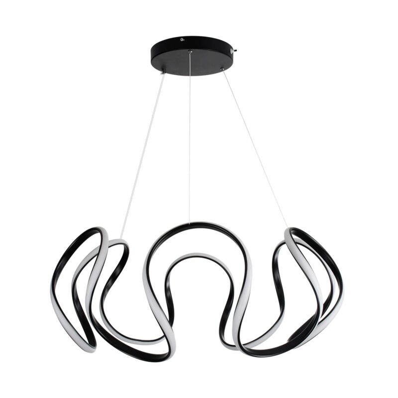 kelvo® TARANTULA KLV-101-0269 Κρεμαστό Φωτιστικό Οροφής LED 120W 12000lm 360° AC 220-240V IP20 Ρυθμιζόμενο Λευκό CCT με Χειριστήριο από 2700K έως 6000K Dimmable – Lumileds SMD Chip – Μαύρο Ματ – Μ78 x Π78 x Υ31.5cm – 3 Χρόνια Εγγύηση