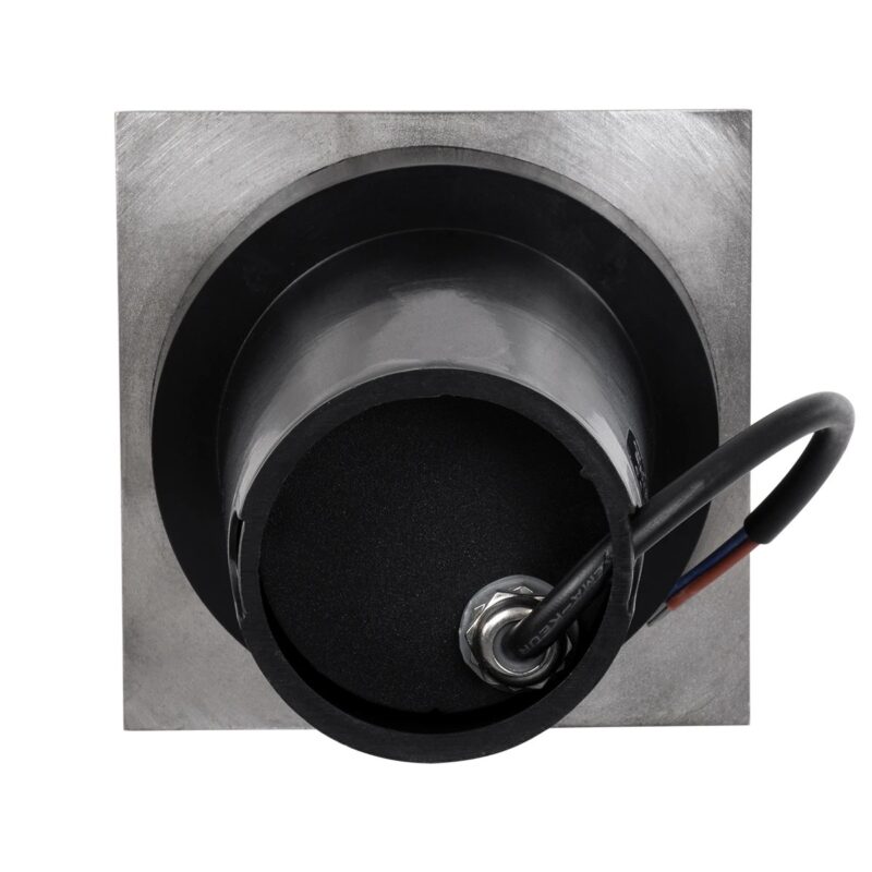 kelvo® KERIA KLV-101-0276 Χωνευτό Φωτιστικό Σποτ Δαπέδου για Λάμπα MR16 με Ντουί GU10 AC 220-240V Αδιάβροχο IP68 IK09 – Ανοξείδωτο Ατσάλι SS316 – Μ11 x Π11 x Υ11.5cm / Q10.4cm