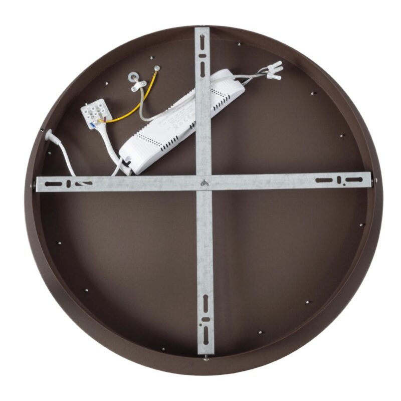 kelvo® SALEM KLV-101-0280 Φωτιστικό Οροφής LED 75W 7500lm 120° AC 220-240V IP20 Ρυθμιζόμενο Λευκό CCT με Χειριστήριο από 2700K έως 6000K Dimmable – Lumileds SMD Chip – Καφέ Ματ – Μ45 x Π45 x Υ9.5cm – 3 Χρόνια Εγγύηση