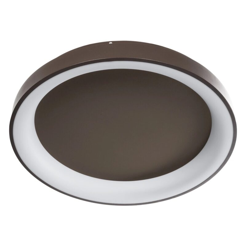 kelvo® SALEM KLV-101-0284 Φωτιστικό Οροφής LED 105W 10500lm 120° AC 220-240V IP20 Ρυθμιζόμενο Λευκό CCT με Χειριστήριο από 2700K έως 6000K Dimmable – Lumileds SMD Chip – Καφέ Ματ – Μ60 x Π60 x Υ9.5cm – 3 Χρόνια Εγγύηση