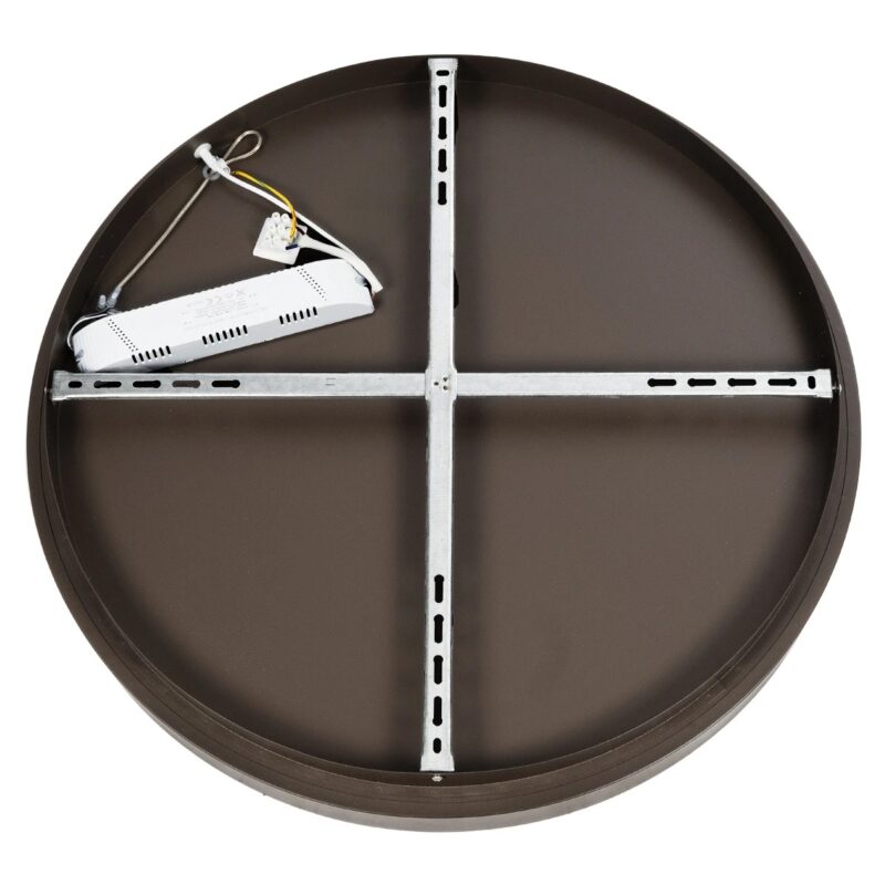 kelvo® SALEM KLV-101-0284 Φωτιστικό Οροφής LED 105W 10500lm 120° AC 220-240V IP20 Ρυθμιζόμενο Λευκό CCT με Χειριστήριο από 2700K έως 6000K Dimmable – Lumileds SMD Chip – Καφέ Ματ – Μ60 x Π60 x Υ9.5cm – 3 Χρόνια Εγγύηση
