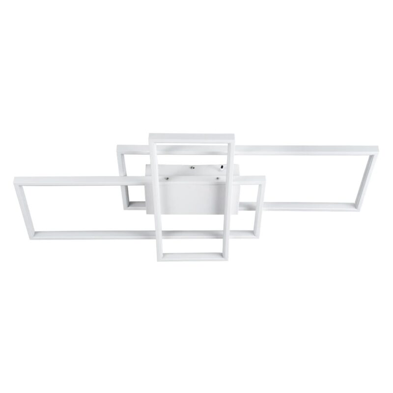 kelvo® QUADRA KLV-101-0294 Φωτιστικό Οροφής LED 100W 10000lm 120° AC 220-240V IP20 Ρυθμιζόμενο Λευκό CCT με Χειριστήριο από 2700K έως 6000K Dimmable – Lumileds SMD Chip – Λευκό Ματ – Μ85 x Π45 x Υ9cm – 3 Χρόνια Εγγύηση