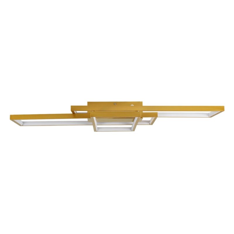 kelvo® QUADRA KLV-101-0295 Φωτιστικό Οροφής LED 100W 10000lm 120° AC 220-240V IP20 Ρυθμιζόμενο Λευκό CCT με Χειριστήριο από 2700K έως 6000K Dimmable – Lumileds SMD Chip – Σαμπανιζέ Χρυσό Ματ – Μ85 x Π45 x Υ9cm – 3 Χρόνια Εγγύηση