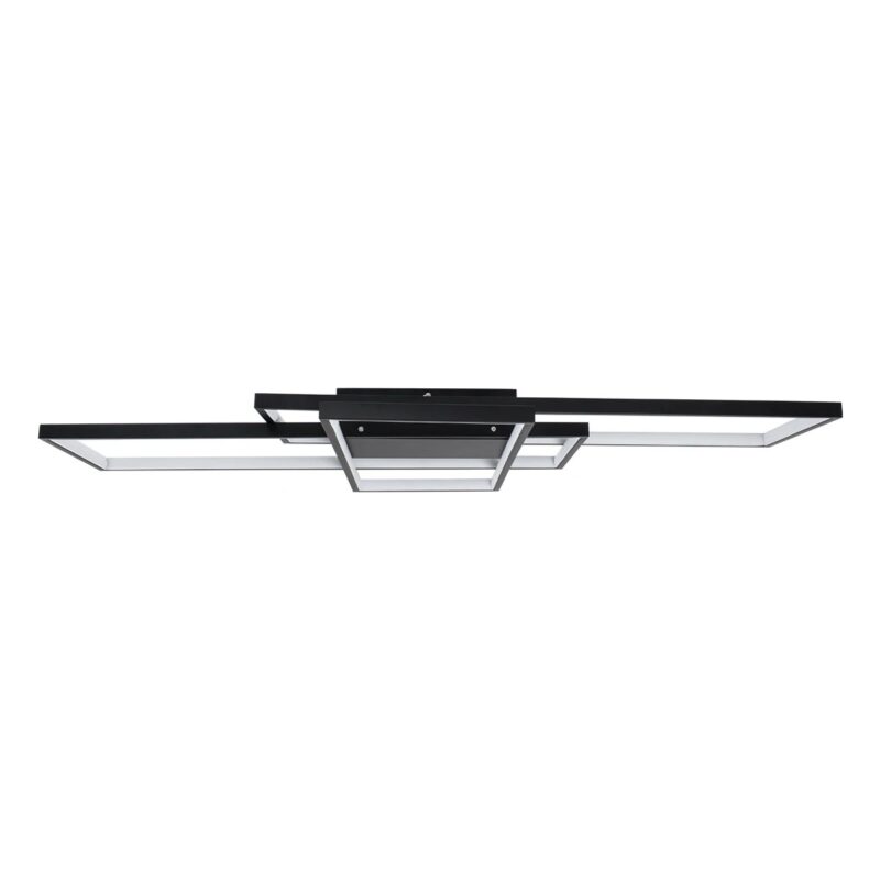 kelvo® QUADRA KLV-101-0296 Φωτιστικό Οροφής LED 120W 12000lm 120° AC 220-240V IP20 Ρυθμιζόμενο Λευκό CCT με Χειριστήριο από 2700K έως 6000K Dimmable – Lumileds SMD Chip – Μαύρο Ματ – Μ105 x Π60 x Υ9cm – 3 Χρόνια Εγγύηση