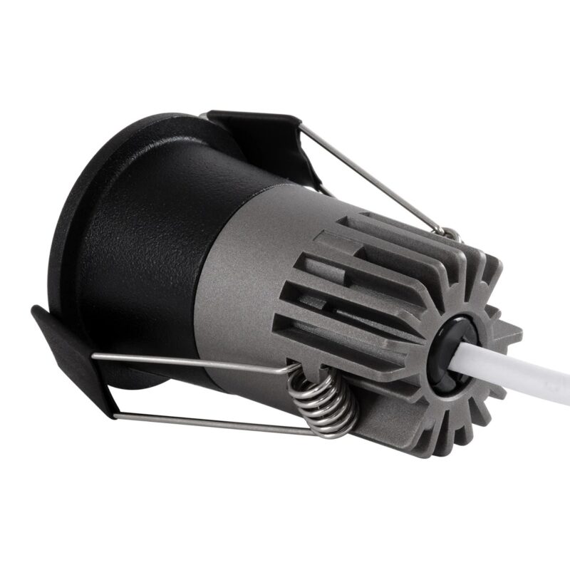 kelvo® DOT KLV-101-0299 Χωνευτό Φωτιστικό Downlight Σποτ LED 5W 625lm 38° AC 220-240V IP20 Θερμό Λευκό 2700K – Bridgelux COB Chip & TÜV SÜD Driver – Μαύρο Ματ – Μ4 x Π4 x Υ5.9cm / Q3.5cm – 5 Χρόνια Εγγύηση