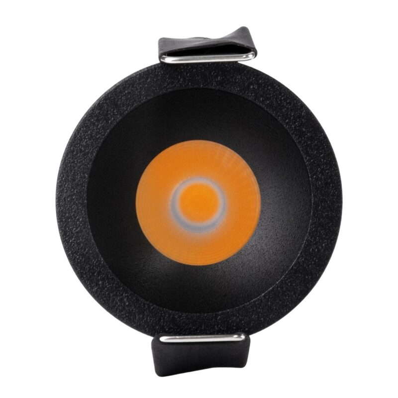 kelvo® DOT KLV-101-0299 Χωνευτό Φωτιστικό Downlight Σποτ LED 5W 625lm 38° AC 220-240V IP20 Θερμό Λευκό 2700K – Bridgelux COB Chip & TÜV SÜD Driver – Μαύρο Ματ – Μ4 x Π4 x Υ5.9cm / Q3.5cm – 5 Χρόνια Εγγύηση