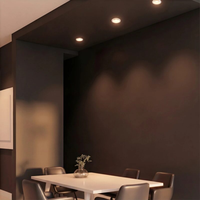 kelvo® DOT KLV-101-0301 Χωνευτό Φωτιστικό Downlight Σποτ LED 5W 625lm 38° AC 220-240V IP20 Θερμό Λευκό 2700K – Bridgelux COB Chip & TÜV SÜD Driver – Λευκό Ματ – Μ4 x Π4 x Υ5.9cm / Q3.5cm – 5 Χρόνια Εγγύηση