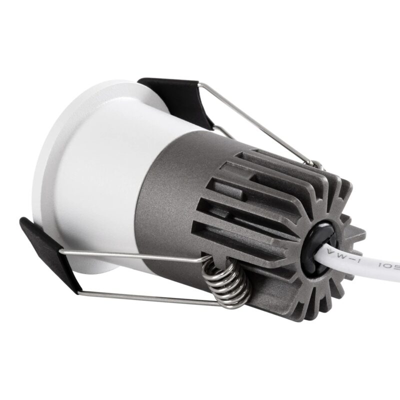kelvo® DOT KLV-101-0301 Χωνευτό Φωτιστικό Downlight Σποτ LED 5W 625lm 38° AC 220-240V IP20 Θερμό Λευκό 2700K – Bridgelux COB Chip & TÜV SÜD Driver – Λευκό Ματ – Μ4 x Π4 x Υ5.9cm / Q3.5cm – 5 Χρόνια Εγγύηση
