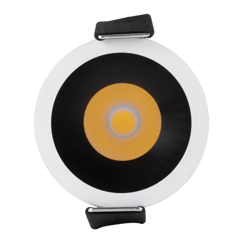 kelvo® DOT KLV-101-0303 Χωνευτό Φωτιστικό Downlight Σποτ LED 5W 650lm 38° AC 220-240V IP20 Φυσικό Λευκό 4500K – Bridgelux COB Chip & TÜV SÜD Driver – Λευκό & Μαύρο Ματ – Μ4 x Π4 x Υ5.9cm / Q3.5cm – 5 Χρόνια Εγγύηση