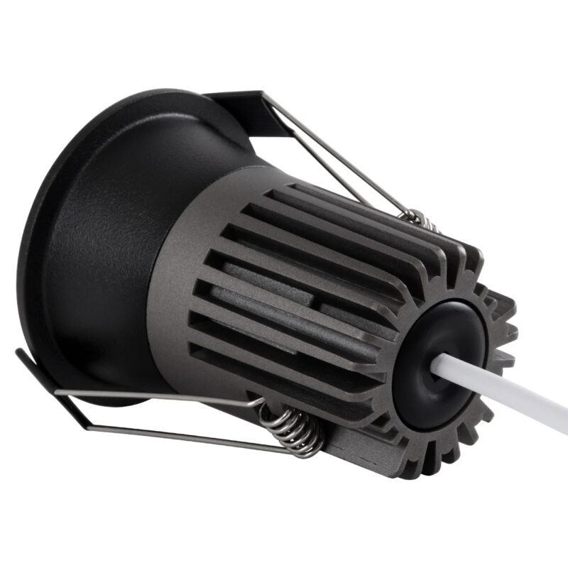 kelvo® DOT KLV-101-0308 Χωνευτό Φωτιστικό Downlight Σποτ LED 7W 910lm 38° AC 220-240V IP20 Φυσικό Λευκό 4500K – Bridgelux COB Chip & TÜV SÜD Driver – Μαύρο Ματ – Μ6 x Π6 x Υ7.8cm / Q5cm – 5 Χρόνια Εγγύηση