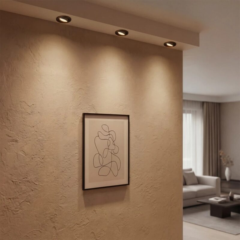kelvo® LEO KLV-101-0311 Χωνευτό Κινούμενο Φωτιστικό Downlight Σποτ με Honeycomb Anti-Glare Reflector LED 10W 1250lm 38° AC 220-240V IP20 Θερμό Λευκό 2700K – Bridgelux COB Chip & TÜV SÜD Driver – Μαύρο Ματ – Μ8.5 x Π8.5 x Υ6.6cm / Q7.5cm – 5 Χρόνια Εγγύηση
