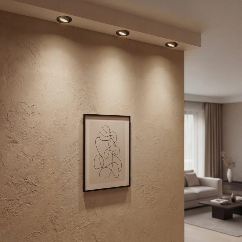 kelvo® LEO KLV-101-0314 Χωνευτό Κινούμενο Φωτιστικό Downlight Σποτ με Honeycomb Anti-Glare Reflector LED 10W 1300lm 38° AC 220-240V IP20 Φυσικό Λευκό 4500K – Bridgelux COB Chip & TÜV SÜD Driver – Μαύρο Ματ – Μ8.5 x Π8.5 x Υ6.6cm / Q7.5cm – 5 Χρόνια Εγγύηση