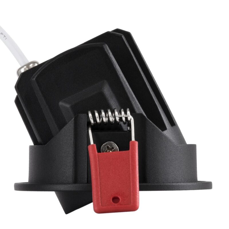 kelvo® LEO KLV-101-0314 Χωνευτό Κινούμενο Φωτιστικό Downlight Σποτ με Honeycomb Anti-Glare Reflector LED 10W 1300lm 38° AC 220-240V IP20 Φυσικό Λευκό 4500K – Bridgelux COB Chip & TÜV SÜD Driver – Μαύρο Ματ – Μ8.5 x Π8.5 x Υ6.6cm / Q7.5cm – 5 Χρόνια Εγγύηση