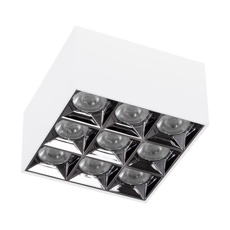 kelvo® LUMINAR KLV-101-0342 Φωτιστικό Downlight Σποτ LED 30W 4200lm 36° AC 220-240V IP20 Φυσικό Λευκό 4500K – Osram SMD Chip & TÜV SÜD Driver – Λευκό Ματ – Μ12 x Π12 x Υ6.6cm – 5 Χρόνια Εγγύηση