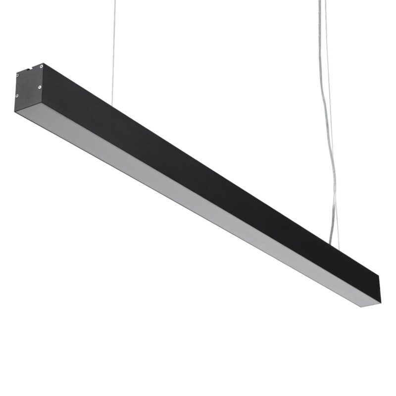 kelvo® ORION KLV-101-0362 Κρεμαστό Γραμμικό Φωτιστικό Οροφής LED 72W 7200lm 120° AC 220-240V IP20 Ρυθμιζόμενο Λευκό CCT με Χειριστήριο από 2700K έως 6000K Dimmable – Lumileds SMD Chip – Μαύρο Ματ – Μ120 x Π5 x Υ7.5cm – 3 Χρόνια Εγγύηση