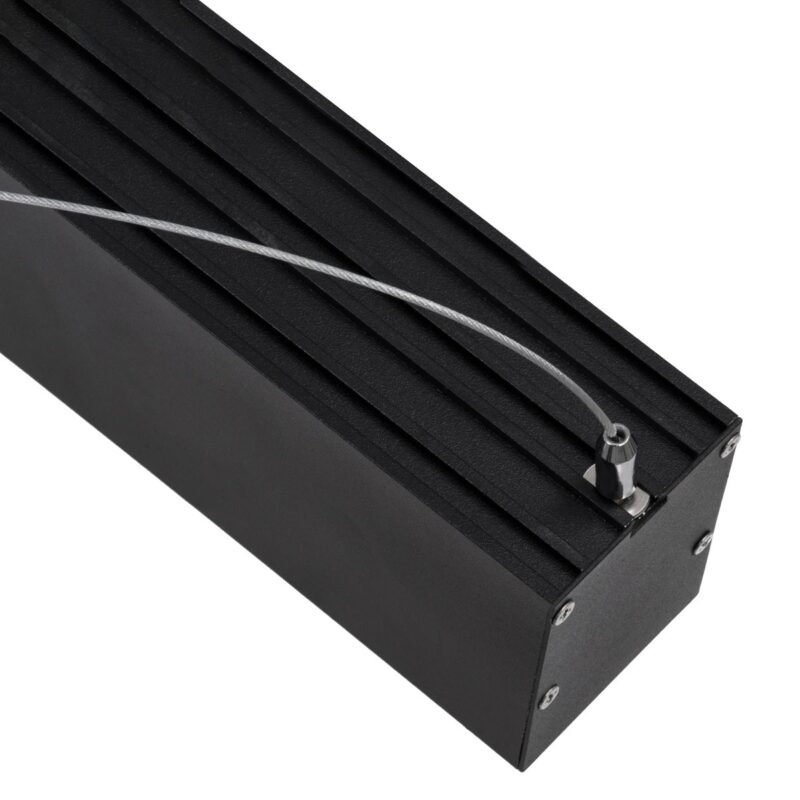 kelvo® ORION KLV-101-0362 Κρεμαστό Γραμμικό Φωτιστικό Οροφής LED 72W 7200lm 120° AC 220-240V IP20 Ρυθμιζόμενο Λευκό CCT με Χειριστήριο από 2700K έως 6000K Dimmable – Lumileds SMD Chip – Μαύρο Ματ – Μ120 x Π5 x Υ7.5cm – 3 Χρόνια Εγγύηση