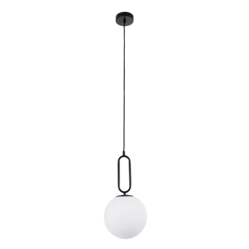 kelvo® BELLISSIMO KLV-101-0373 Κρεμαστό Φωτιστικό Οροφής για Λάμπα με Ντουί E27 AC 220-240V IP20 – Μαύρο Ματ & Λευκό – Μ20 x Π20 x Υ42cm