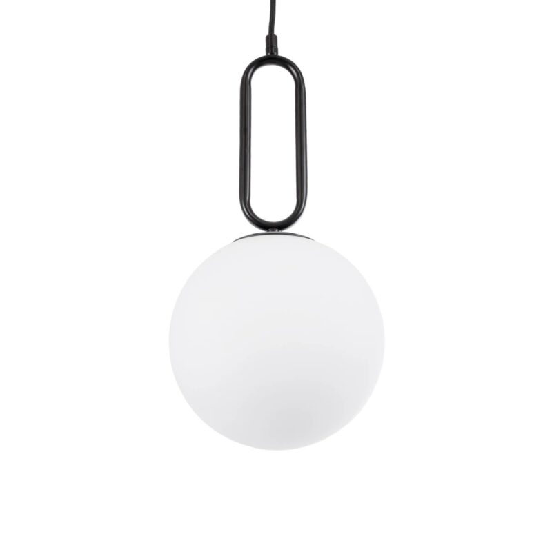kelvo® BELLISSIMO KLV-101-0373 Κρεμαστό Φωτιστικό Οροφής για Λάμπα με Ντουί E27 AC 220-240V IP20 – Μαύρο Ματ & Λευκό – Μ20 x Π20 x Υ42cm