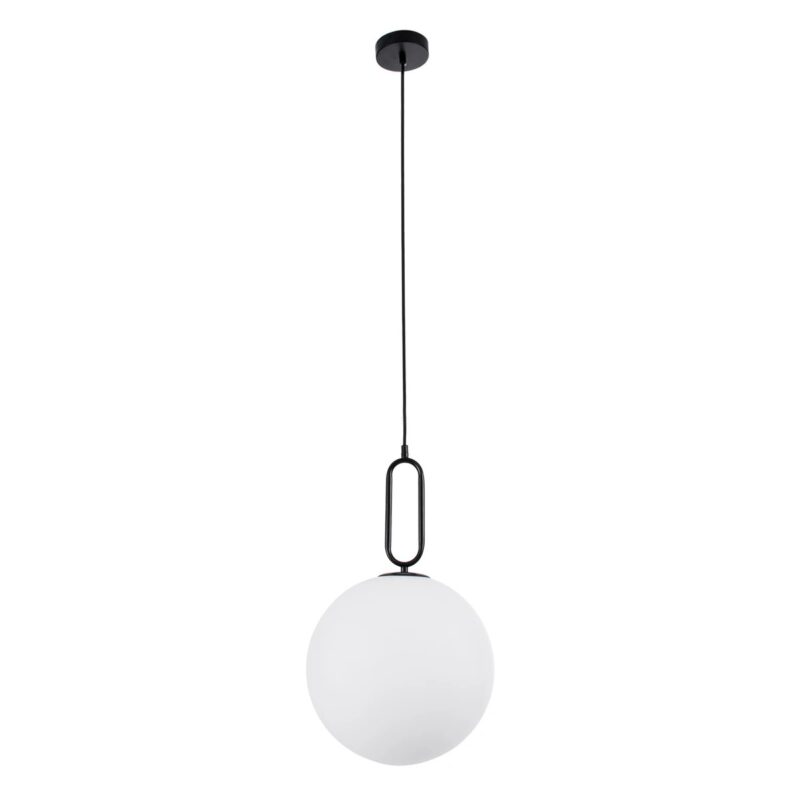 kelvo® BELLISSIMO KLV-101-0374 Κρεμαστό Φωτιστικό Οροφής για Λάμπα με Ντουί E27 AC 220-240V IP20 – Μαύρο Ματ & Λευκό – Μ30 x Π30 x Υ52cm