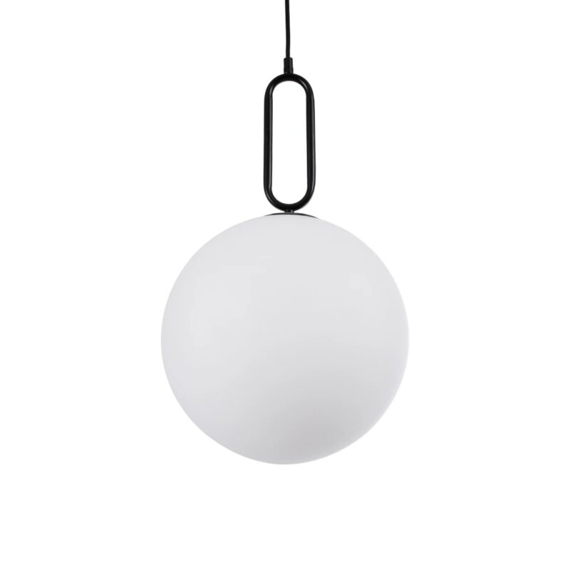 kelvo® BELLISSIMO KLV-101-0374 Κρεμαστό Φωτιστικό Οροφής για Λάμπα με Ντουί E27 AC 220-240V IP20 – Μαύρο Ματ & Λευκό – Μ30 x Π30 x Υ52cm